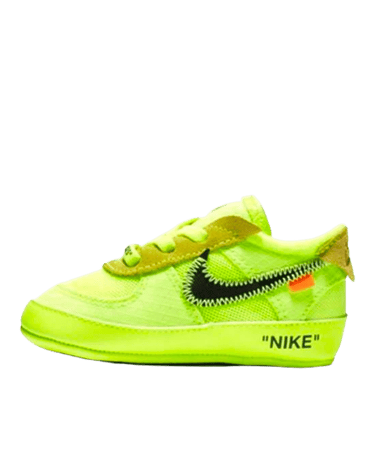 Nike Air Force 1 Low x Off-White Newborn 'Volt' side view