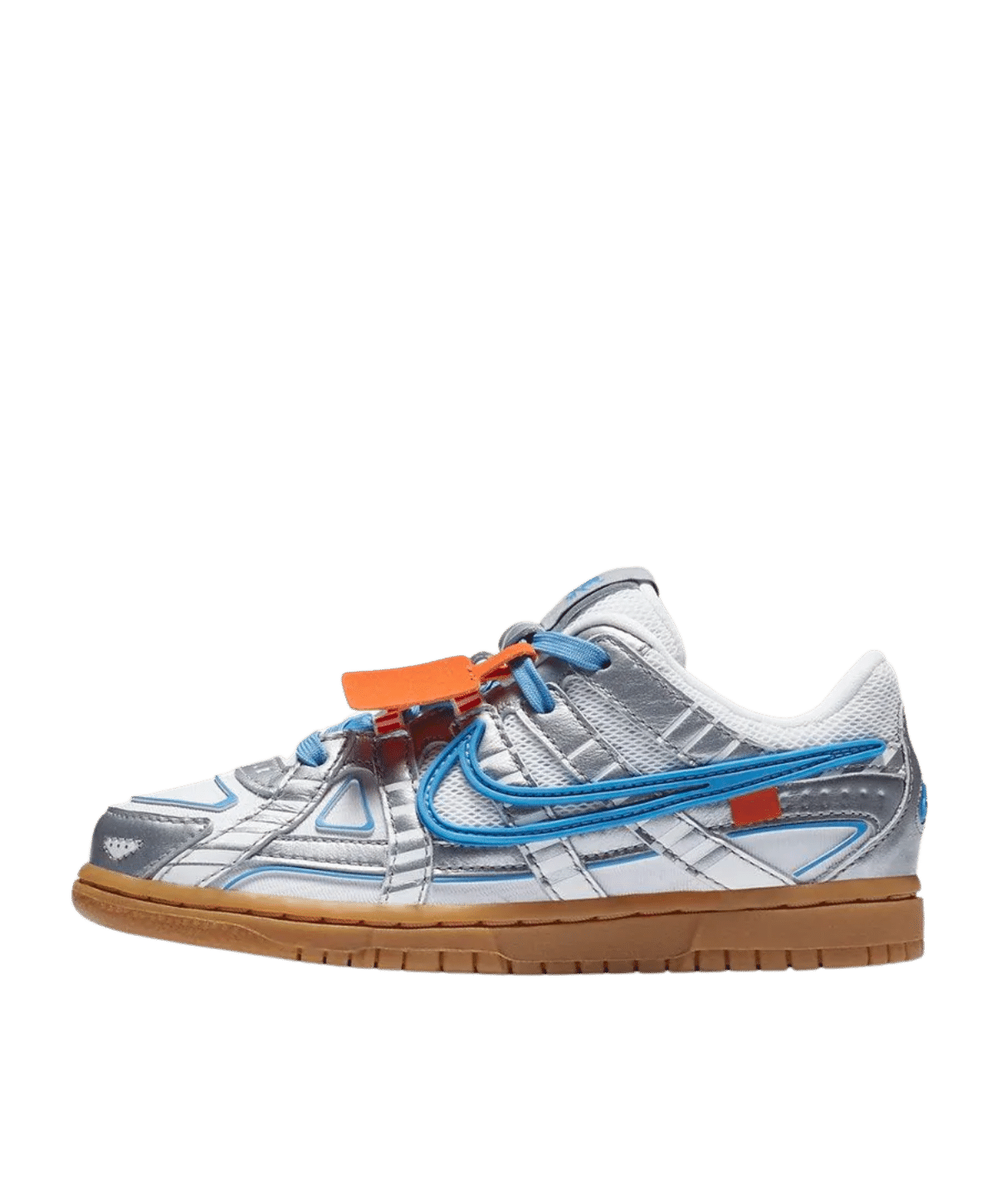 Nike Air Rubber Dunk x Off-White Kids 'University Blue' side view