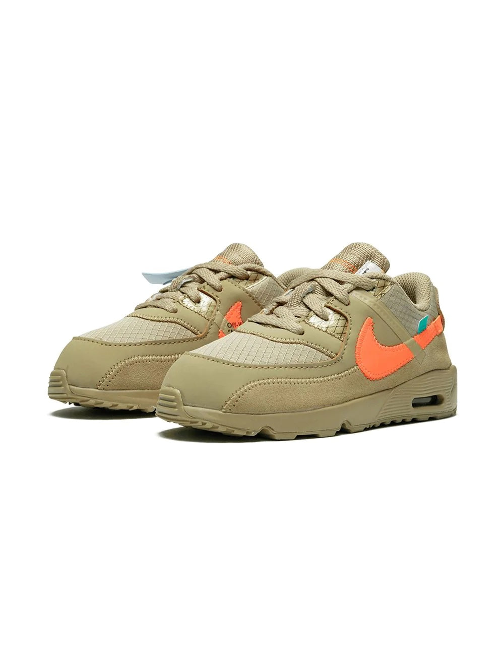 Nike Air Max 90 x Off-White Kids 'Desert Ore' front view