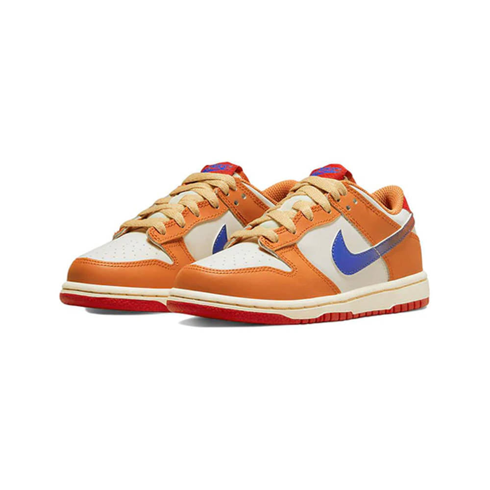 Nike Dunk Low Kids 'Hot Curry Game Royal' front view