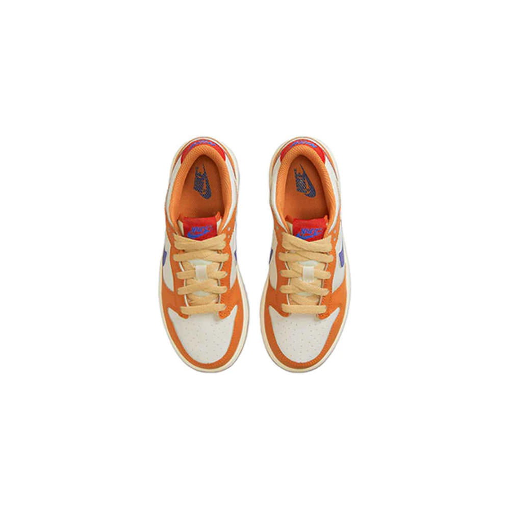 Nike Dunk Low Kids 'Hot Curry Game Royal' top view