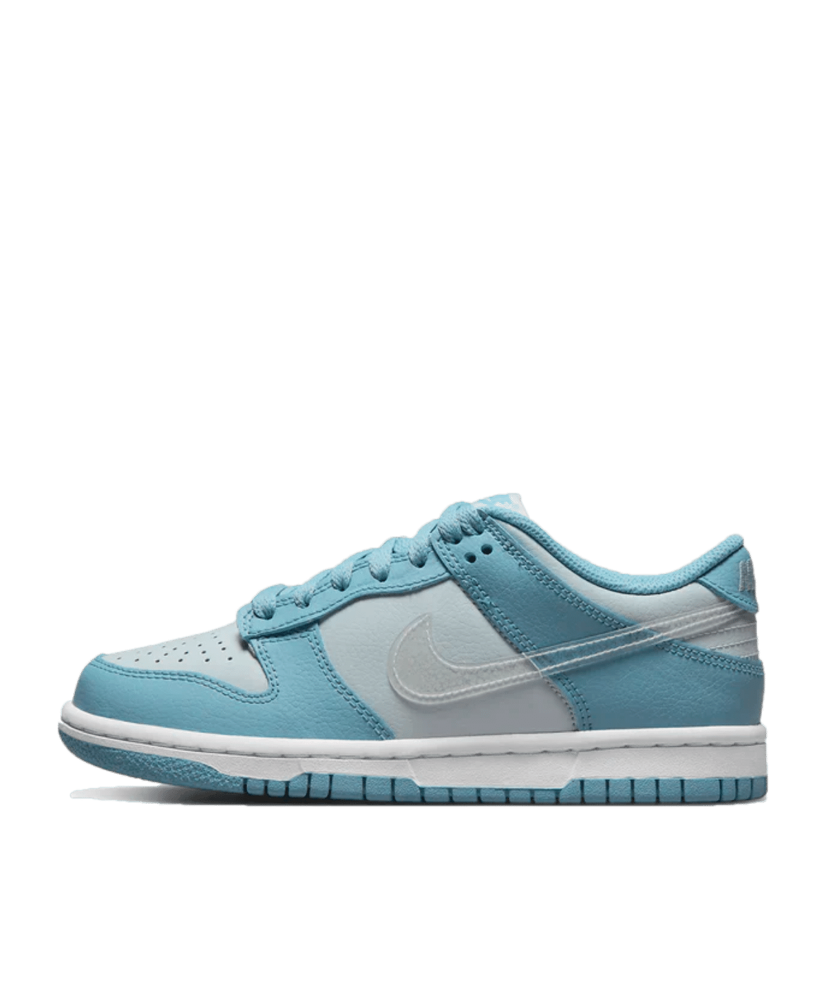 Nike Dunk Low Kids 'Clear Blue Swoosh' side view