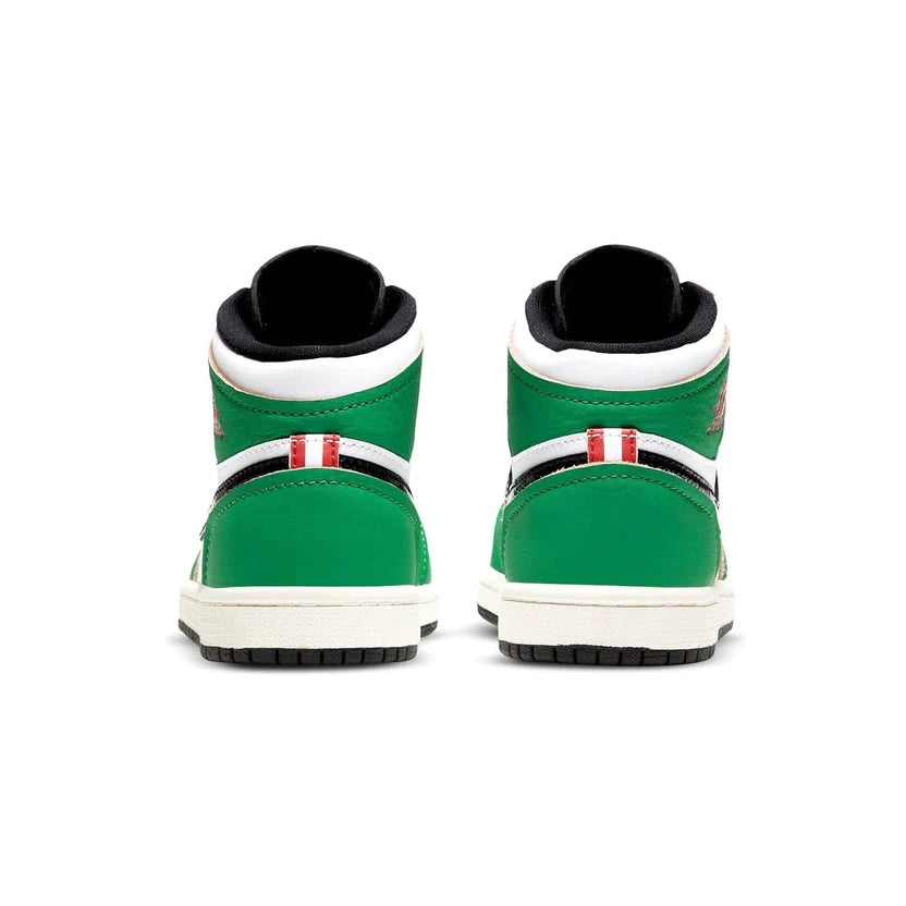 Air Jordan 1 High Kids 'Lucky Green' side view heel