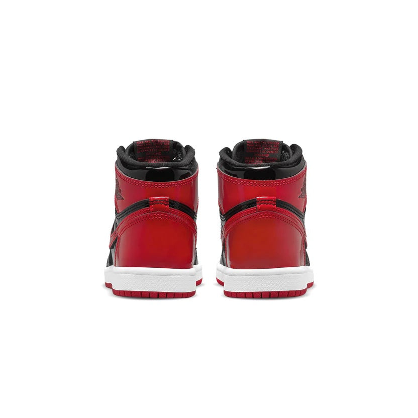Air Jordan 1 High Kids 'Patent Bred' heel