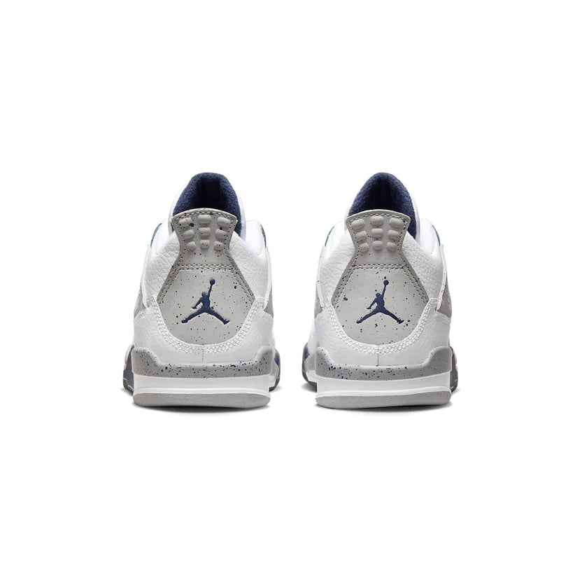 Air Jordan 4 Kids 'Midnight Navy' heel