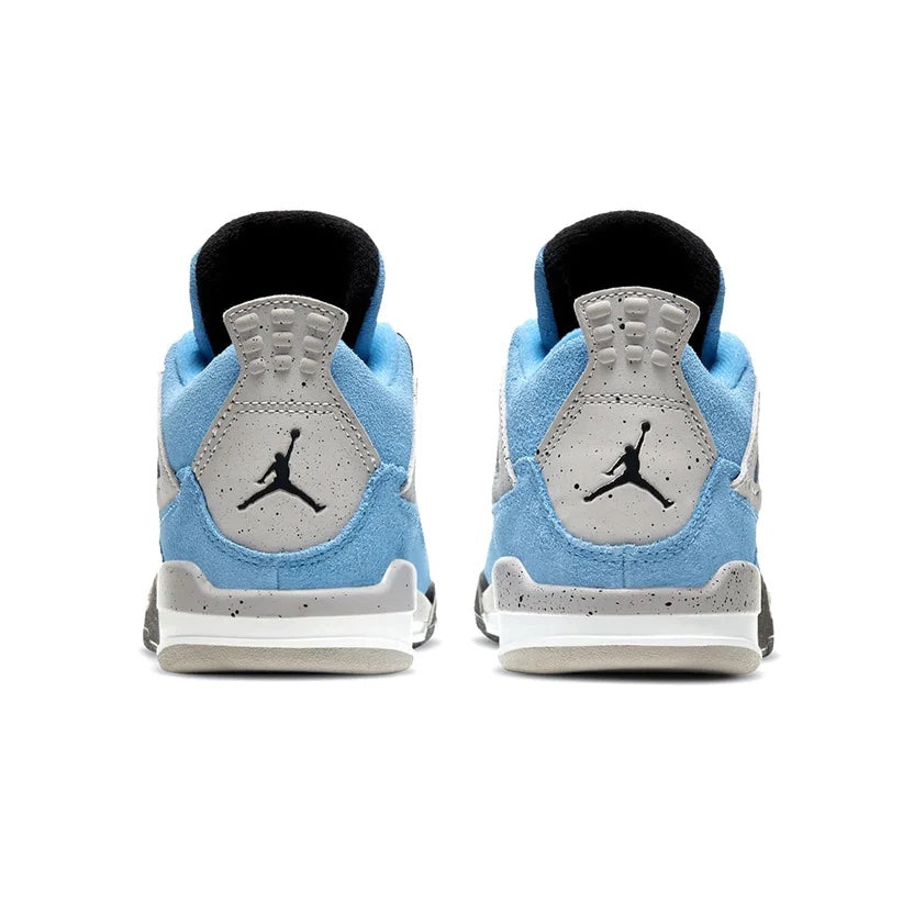Air Jordan 4 Kids 'University Blue' heel